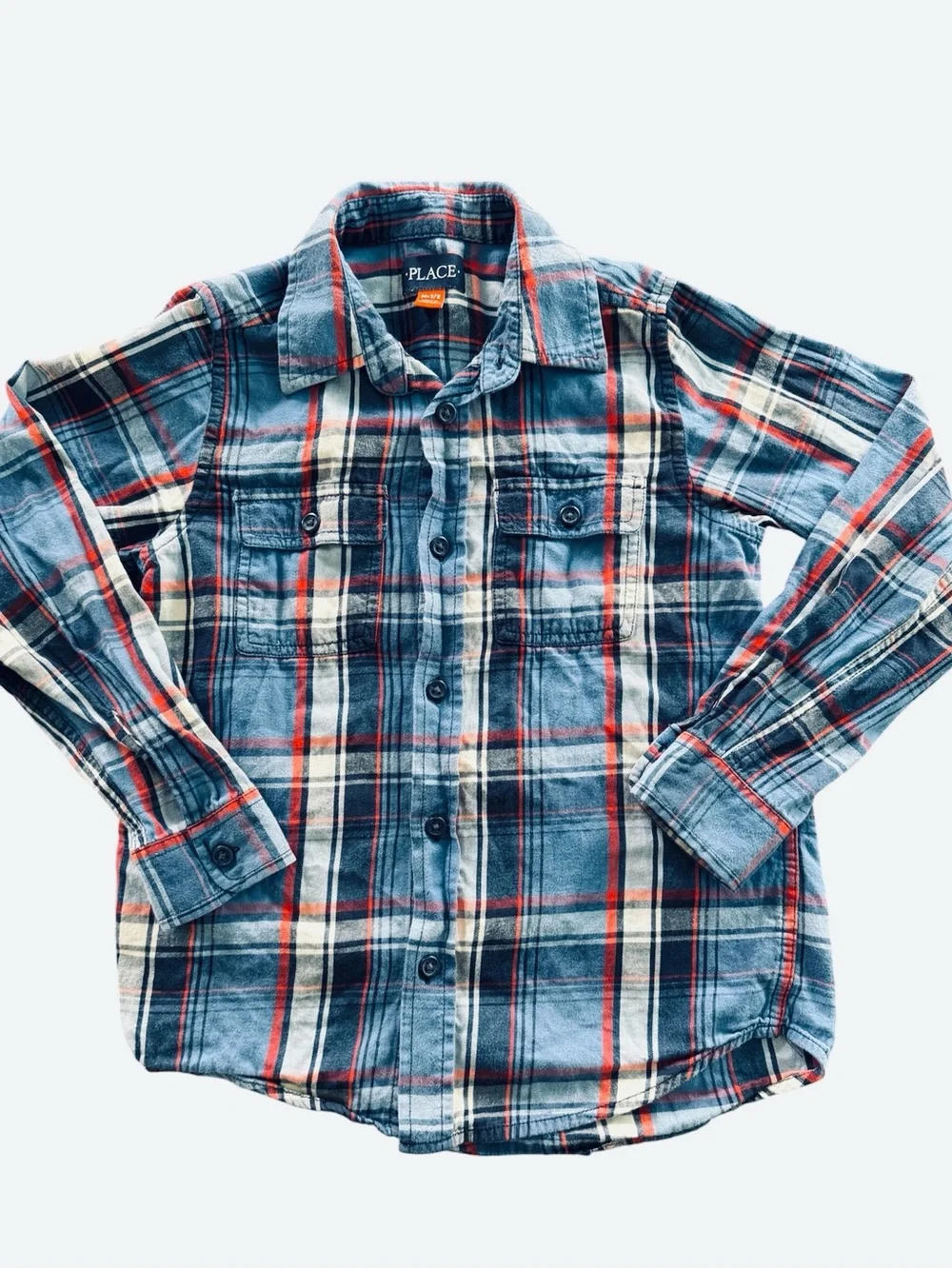 The Children's Place Cotton Plaid Button-Down Shirt Boys Size 7/8